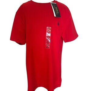 Ralph Lauren Polo NWT size medium 10/12 Kids Classic Red Tee never worn cotton